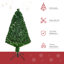 Xmas Pre-Lit Green Pine Artificial Christmas Tree with Multi-Coloured Lights and Stand-67202390