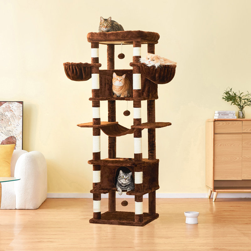 67.7-Inch Large Cat Tree, Brown