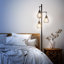 Lampe sur pied 3 lumières à DEL écoénergétique industrielle avec 3 abat-jours en métal 68 po Teardrop-378584049