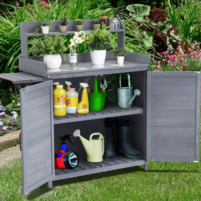 Banc de rempotage en bois Smayan