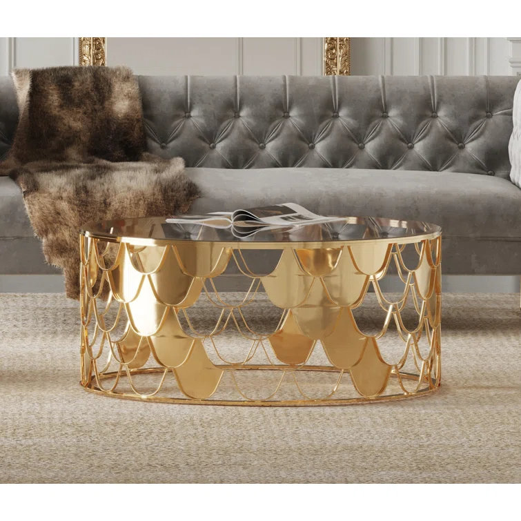 Dwaine Glass Top Coffee Table