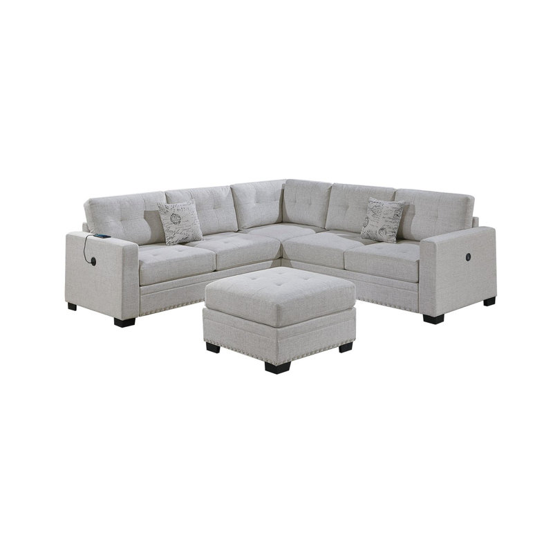 Sectional sofa with footstool