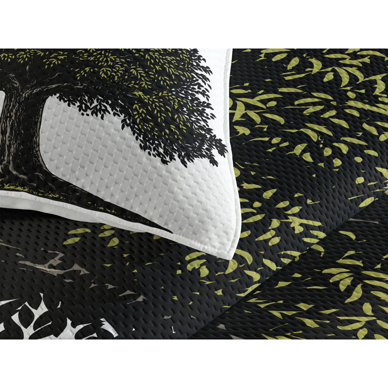 Hypnotic Traditional Polyester Coverlet, Twin Bedspread + 1 Sham
