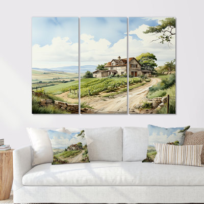 «Vineyard Scenery Landscape Beauty - Vineyard», ensemble de reproduction d'art mural