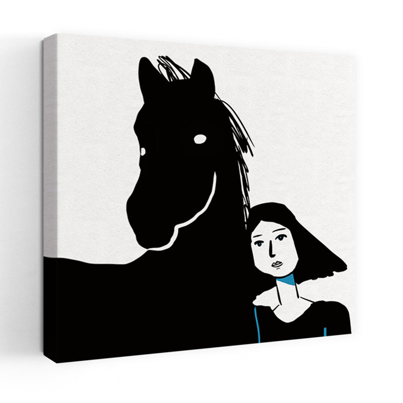 Art contemporain Art cheval contemporain, H 36 po x l 36 po