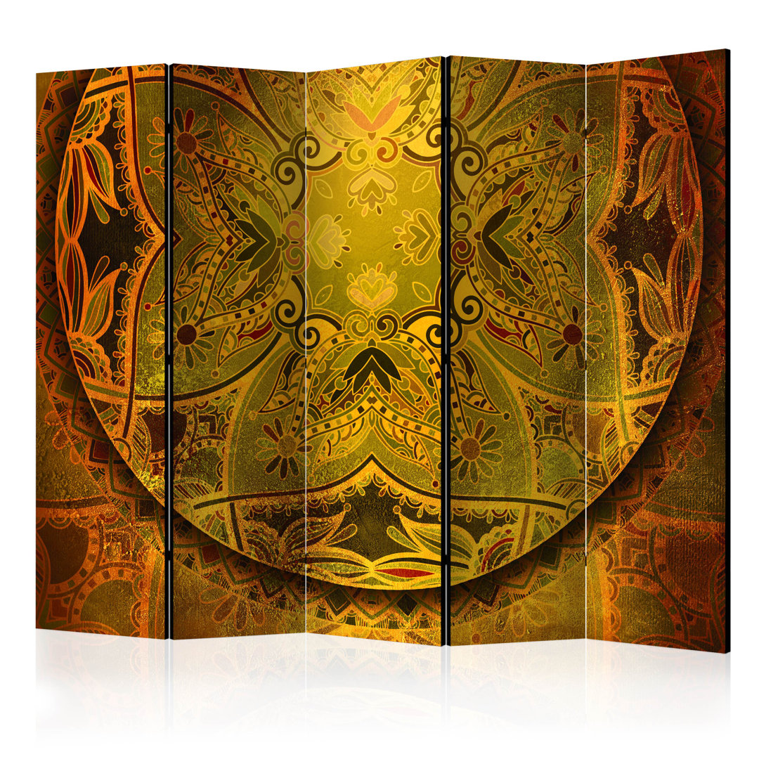 Room Divider - Mandala: Golden Power II [Room Dividers]