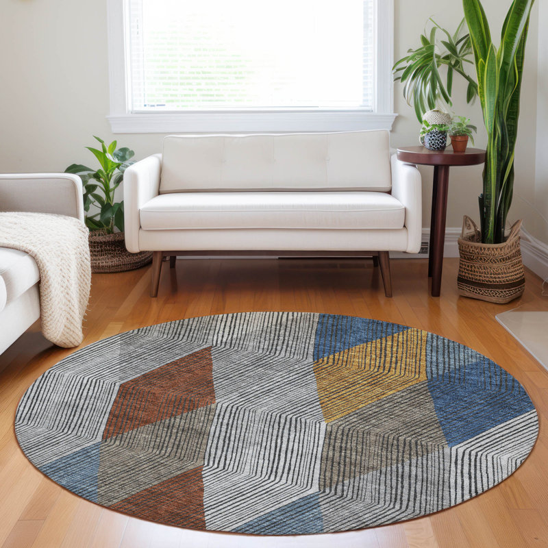 Tapis Aquaisha avec envers antidérapant, Rond 8 pi