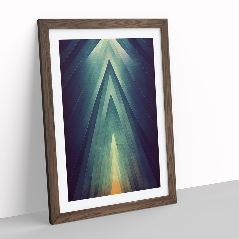 Awesome Abstract Art No.1 - Wall Art, 46cm H x 34cm W x 2cm D, Walnut Framed