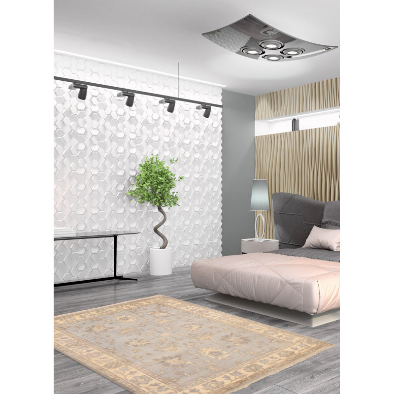 Tapis gris clair Royal Oushak 4 pi 1 po x 5 pi 10 po