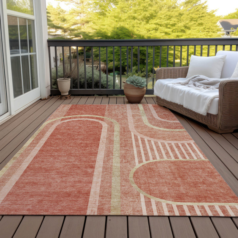 Tapis intérieur / extérieur avec envers antidérapant Lovell, Rectangle 8 pi x 10 pi