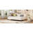L-Shaped Linen Daybed With Solid Wood Legs-643149428-643149419