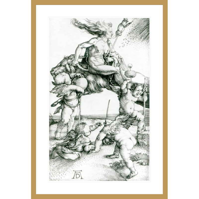 «Witch» (photo en noir et blanc) par Albrecht Dürer, impression giclée sur cadre, H 41,5 po x l 28,47 po