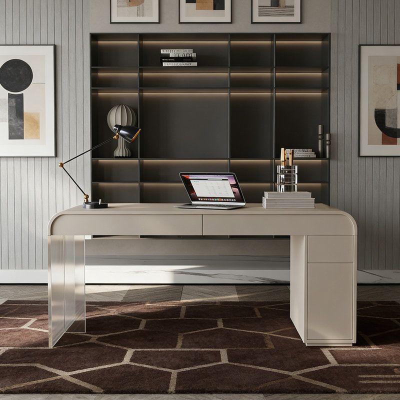 Bureau léger et luxueux, H 29,53 po x l 55,12 po x P 25,59 po