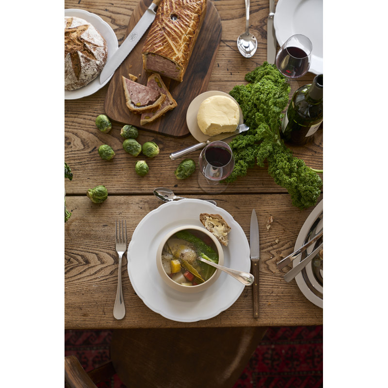 Reminiscence Porcelain Limoges Dinner Plate, White