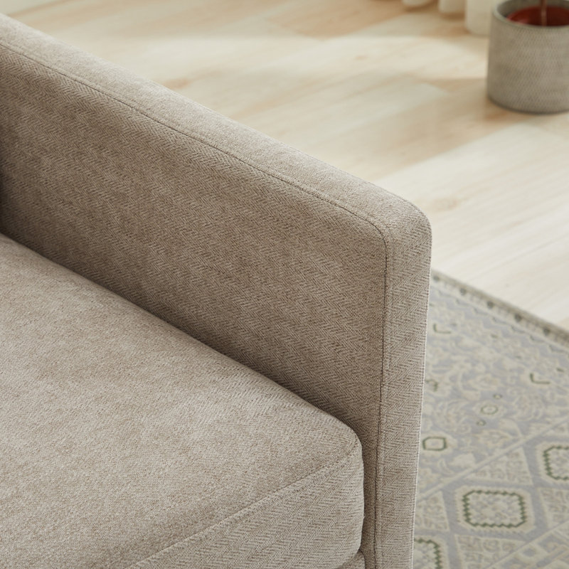 Fauteuil pivotant 360 °, Chenille+Taupe