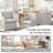 19" Wide Modern Fabric Upholstered Removable Cushions Dining Armchair with Casters-1275431660