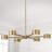 42.25" W x 8" H Integrated LED Chandelier in Aged Brass with Up and Down Cylinder Lights