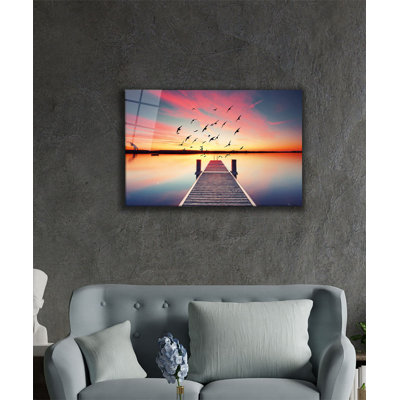 Stunning Decorative Tempered Glass Painting, 23.6 x 35.4 Inches | 100% Tempered Glass, Thickness: 0.16 Inches | Perfect for Home Decor, Modern Aesthetic, and Stylish Wall Art