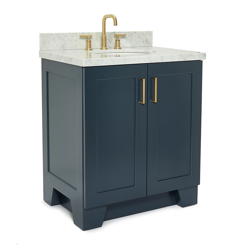 ARIEL TAYLOR 31 IN RECTANGLE SINK VANITY, Midnight Blue, Oval