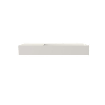 Solid Surface Stone Resin Bathroom Sink, Matte White Finish, 36.6 In Depth, 17.77 Width, Durability Scratches, Adaptable For All Layouts, Flexible Installation Options, Clean - Lined Aesthetic,