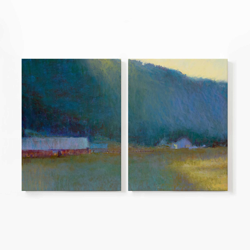 Riverside Journey | 2 Panel Split Large Canvas Print, 36" H x 54" W
