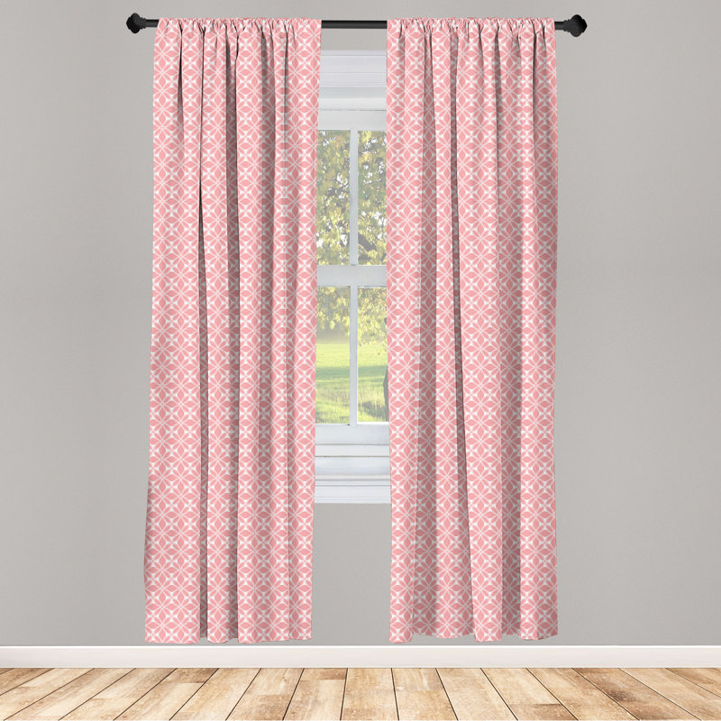 Rideau 4 panneaux East Urban Home, L 56 po x L 95 po