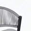 Tabourets de bar en métal avec dossier en rotin festonné - ensemble de 2, noir mat-1117497761