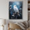 «Snowy Owl Winter Watch II», art mural hibou