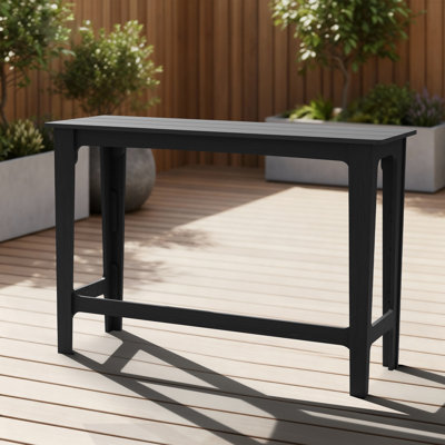 Bar Height Patio Table 60.2" Rectangle For Patio, Garden, Yard, Balcony, Poolside