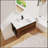 36" Wall Mounting Bathroom Vanity With Ceramic Sink, Soft Close Drawer-1548010730