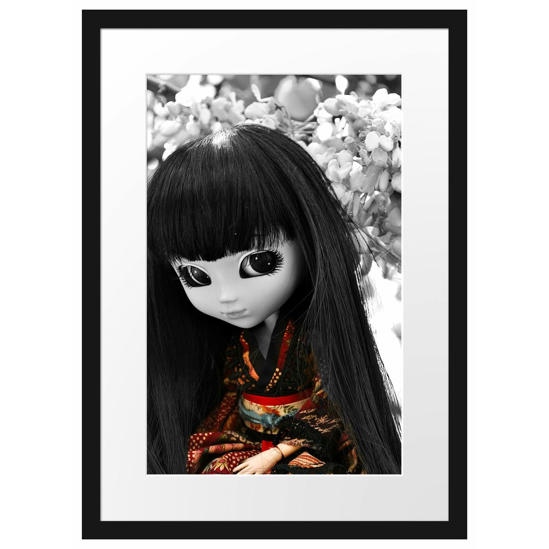 Gerahmtes Poster Wunderschöne Geisha Pullip