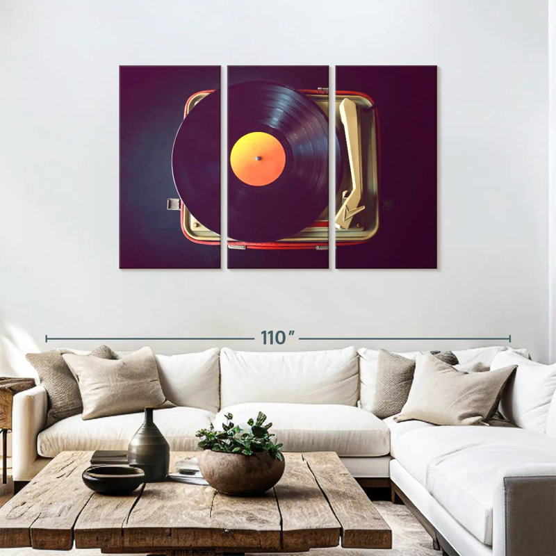 Compact Record Player, 48" H x 74" W