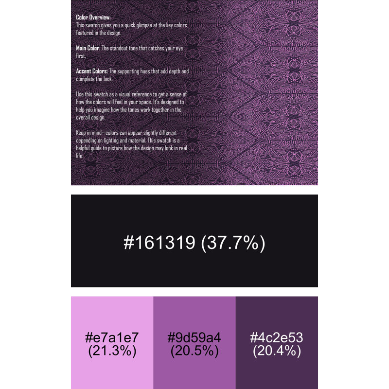 Tapis 100% mauve lavable à la machine 2989, Rectangle 5 pi x 7 pi