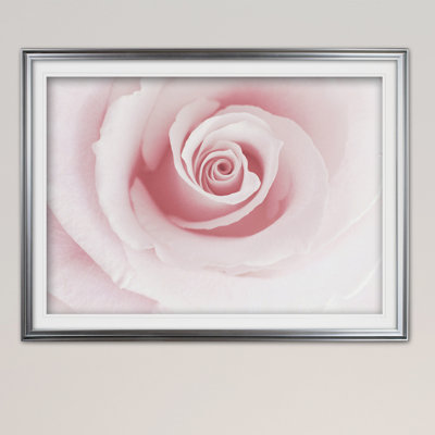 « rose », reproduction de peinture acrylique encadrée