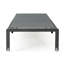 Chaise grise grise avec roulettes et support de filet de chaise longue réglable