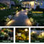 GIGALUMI Solar Lights Outdoor Garden, 8 Pack Garden Lights Solar Powered Waterproof, Solar Lights Outdoor, Landscape, Path, Yard, Patio, Driveway,Pathway,Warm White,Auto ON/Off