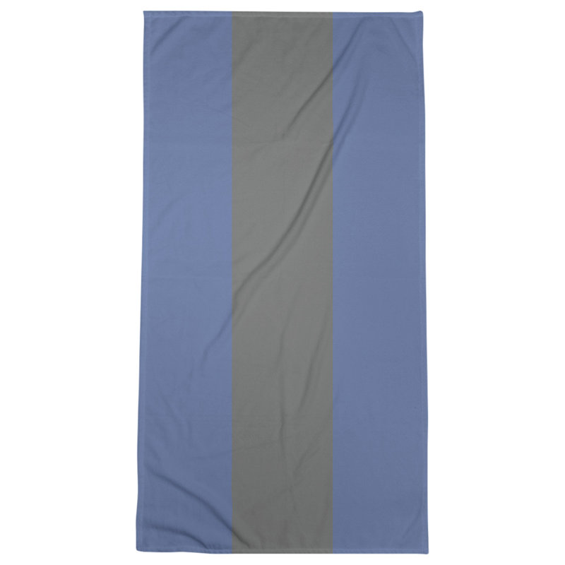 Cotton Blend Lightweight Beach Towel, Blue/Gray