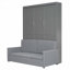 Grand lit escamotable mural avec coussin-118035928
