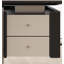 Bureau à plateau en quartz avec pieds en acier inoxydable et 3 tiroirs-2029502454