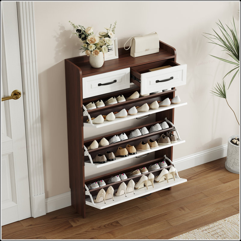 Versatile Shoe Cabinet with Multiple Compartments and Concealed Design for Efficient Home Organization