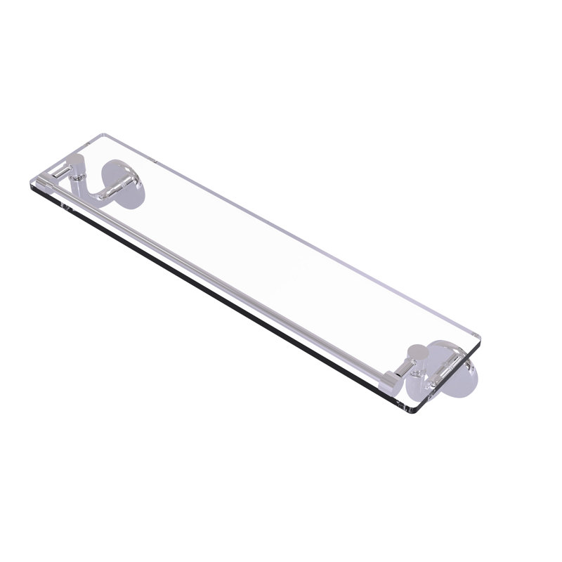 Tioga Industrial Pipe Shelves, Polished Chrome