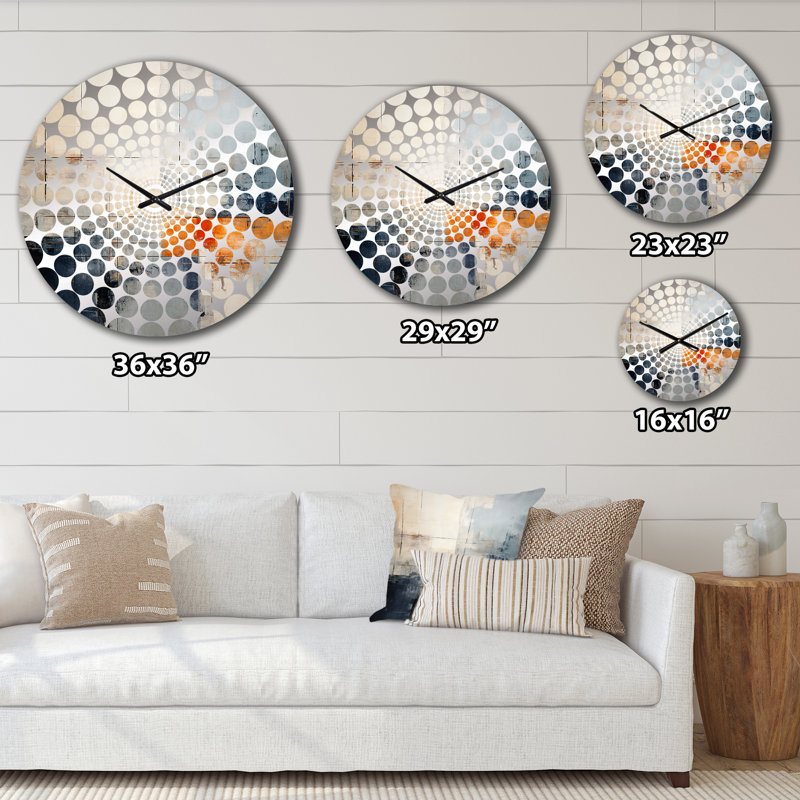 Horloge murale Wilhelme - Collages abstraits, Grand