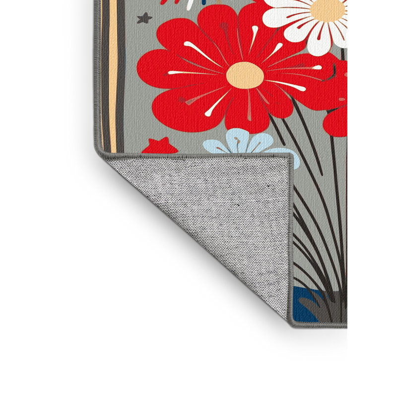 Tapis de fête d'été Red Barrel Studio, Rectangulaire 7 pi x 10 pi