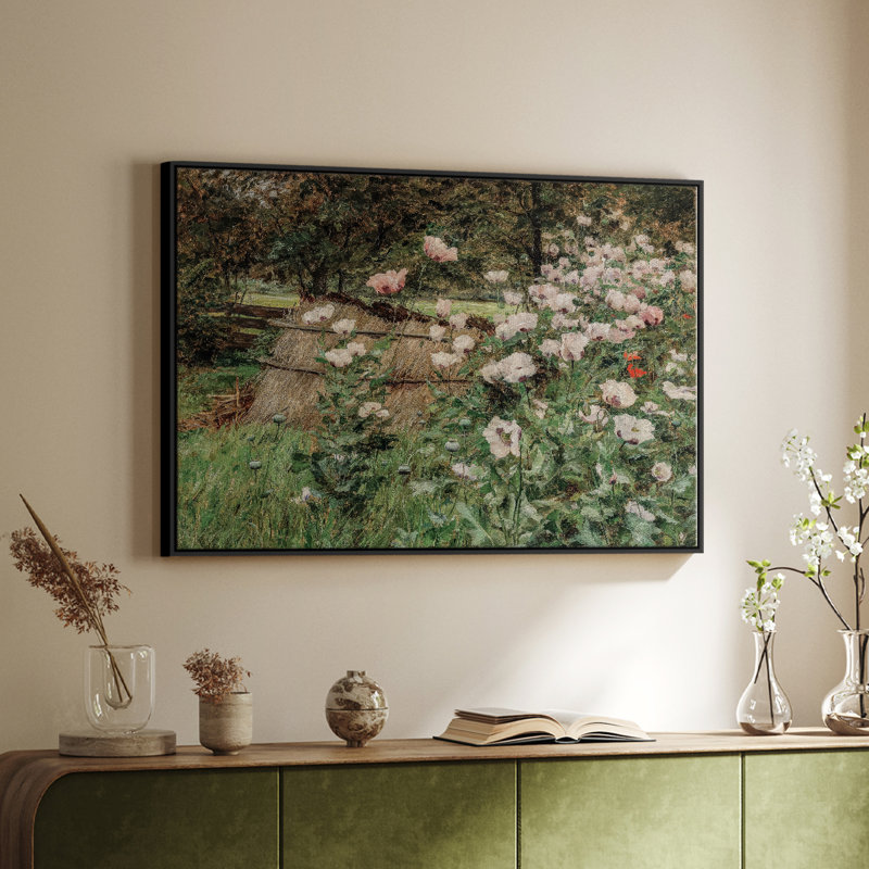 Paysage rétro - CMLXVII, Toile avec cadre flottant noir, H 17 po x l 25 po