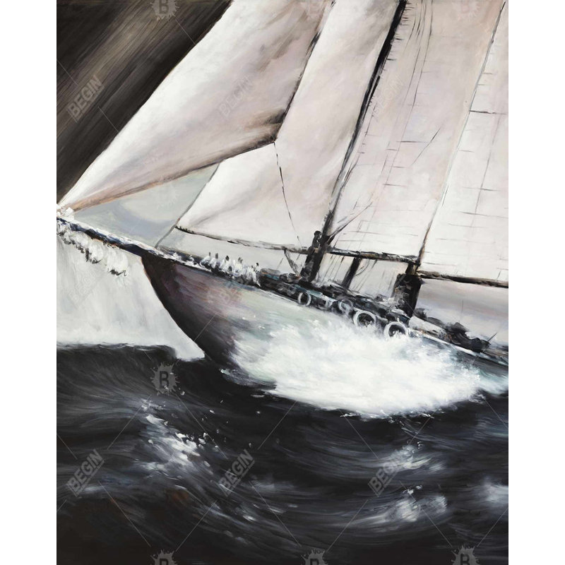 " Boat In A Violent Storm "
