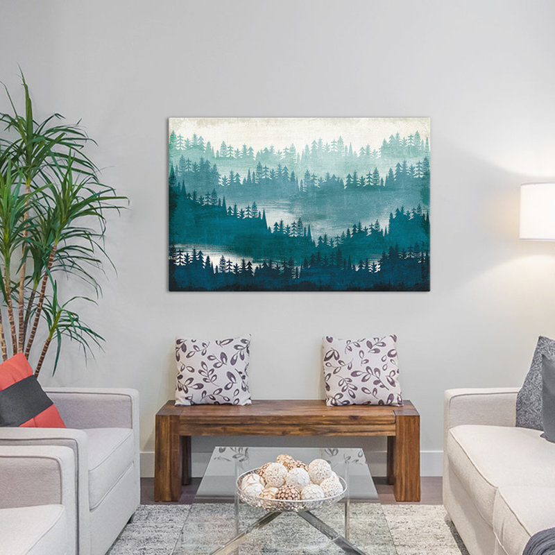 «Mountainscape II», impression sur toile tendue, H 8 po x l 12 po x P 0,75 po, Pas de tapis, Toile tendue