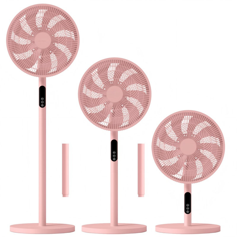 16 Inch 3-in-1 Oscillating Pedestal & Desk Fan with Remote Control, 65-125cm Adjustable Height, 3 Speed Settings, 9H Timer, Portable Cooling Fan for Home Bedroom Office