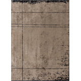 Black/Tan Abstract Luxury Area Rug