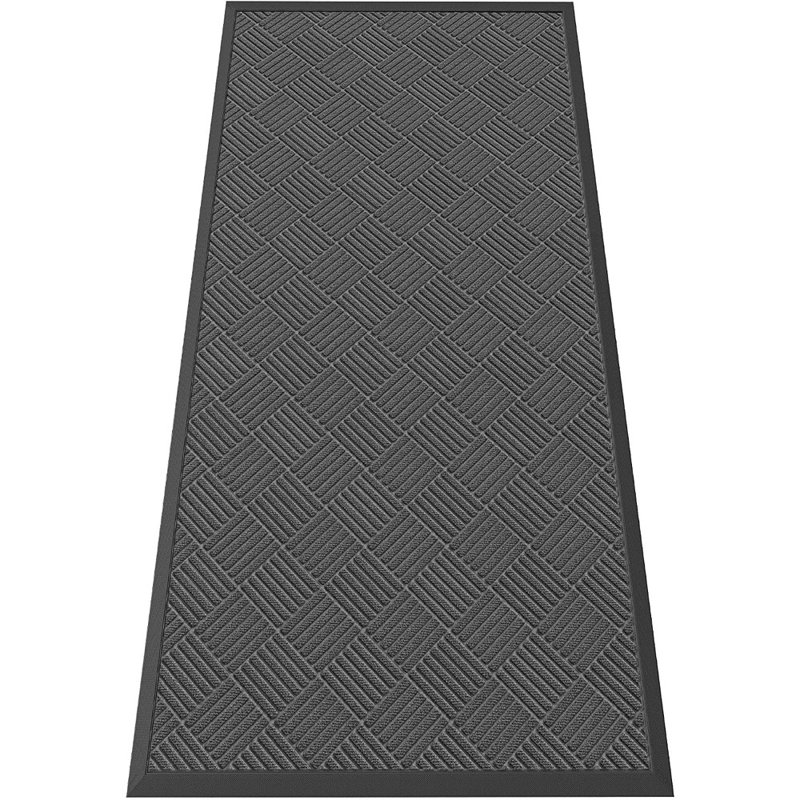 Tapis d'entrée gris antidérapant pour la maison