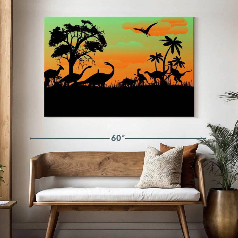 Brampt Dinosaurs Silhouette, 34" H x 51" W